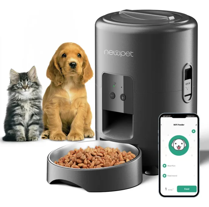 Comedouro Automático Pet App Newpet NP1322 Preto 1 Comedouro Automático Pet App Newpet NP1322 Preto