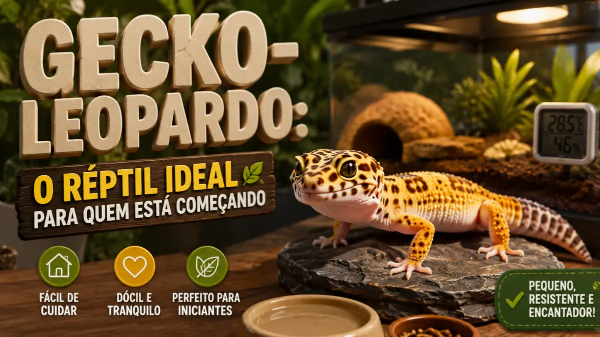 Gecko-Leopardo: Por Que Este Réptil é a Escolha Perfeita Para Quem Está Começando 1 Gecko-Leopardo