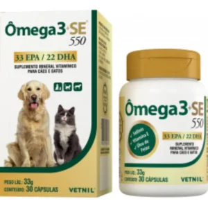 Suplemento Vitamínico Vetnil Omega 3 + Se 550 Cães E Gatos